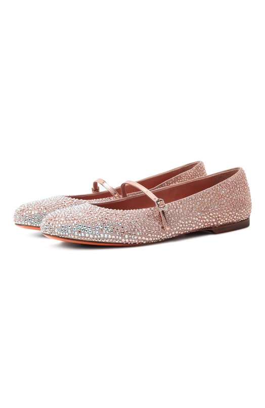 Кожаные балетки Santoni WAAG71325KI1TI0H Розовый WAAG71325KI1TI0H