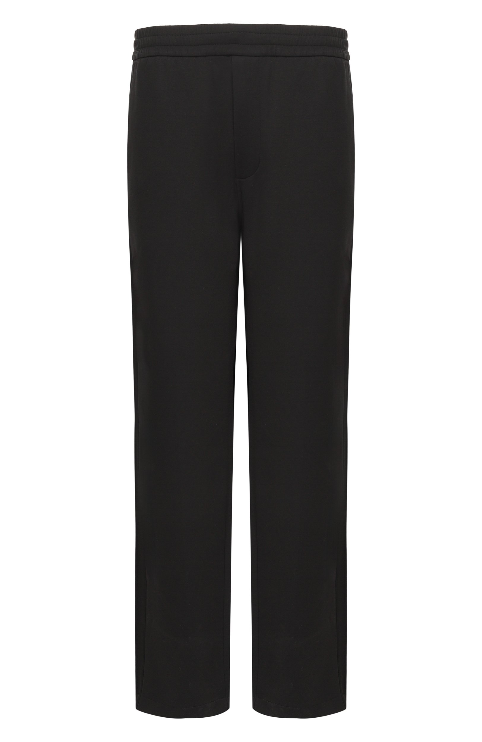 Хлопковые брюки EMPORIO ARMANI черного цвета по цене 31600 руб., арт. EM006854/AF10013, фото 1 Хлопковые брюки EMPORIO ARMANI, арт. EM006854/AF10013, фото 1