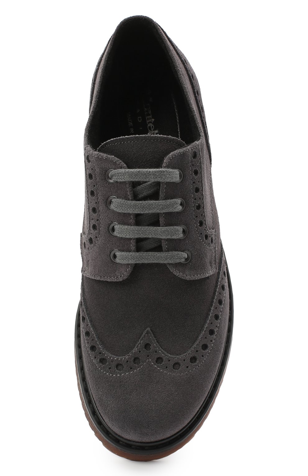 Замшевые дерби с брогированием MONTELPARE TRADITION, арт. MT19002/CR0STA/36-41, фото 4