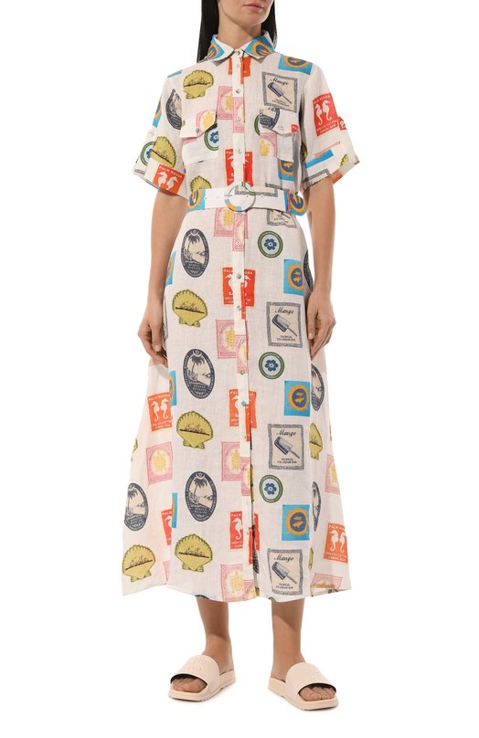 Льняное платье PALM NOOSA MEMENT0 DRESS Белый  MEMENT0 DRESS Фото 3