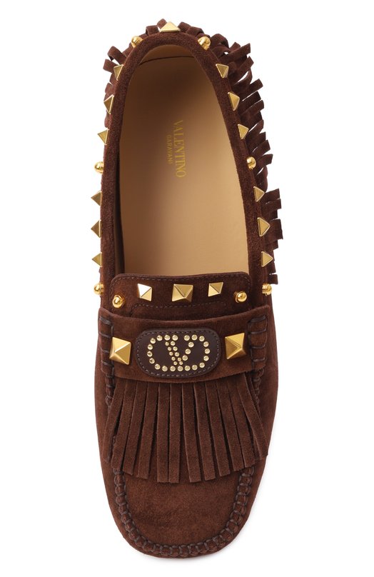 Замшевые мокасины Valentino 8W2S0LL2/KAD Коричневый  8W2S0LL2/KAD Фото 6