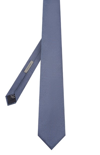 Шелковый галстук CORNELIANI голубого цвета по цене 17800 руб., арт. 84U390-9820320/00, фото 2 Шелковый галстук CORNELIANI, арт. 84U390-9820320/00, фото 2