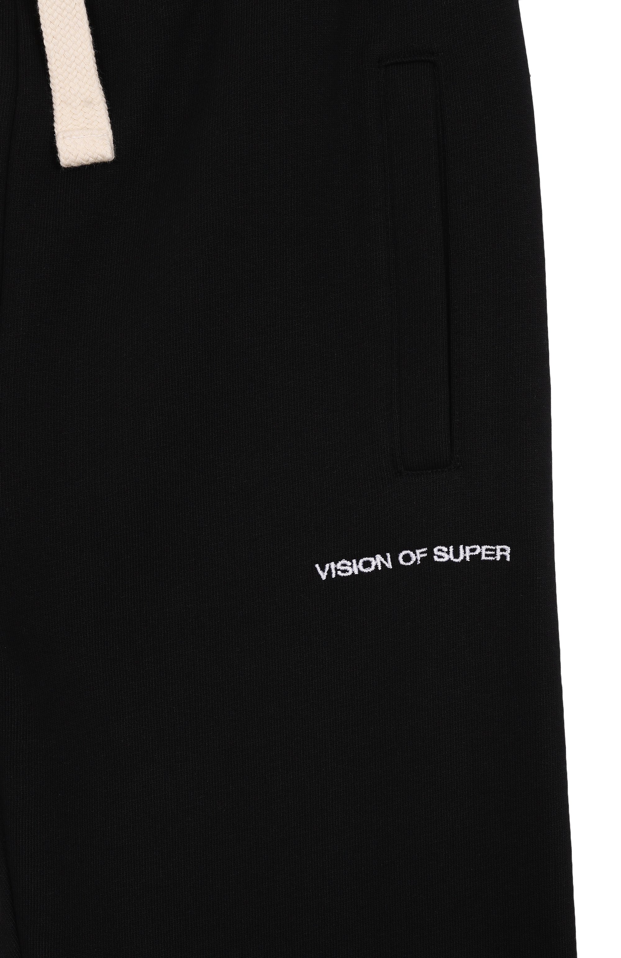 Хлопковые джоггеры VISION OF SUPER черного цвета по цене 9950 руб., арт. VSK00551, фото 3 Хлопковые джоггеры VISION OF SUPER, арт. VSK00551, фото 3