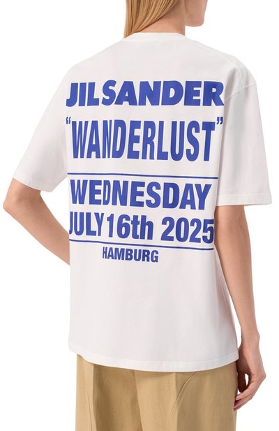 Хлопковая футболка JIL SANDER белого цвета по цене 49800 руб., арт. J03GC0157/J20361, фото 4 Хлопковая футболка JIL SANDER, арт. J03GC0157/J20361, фото 4