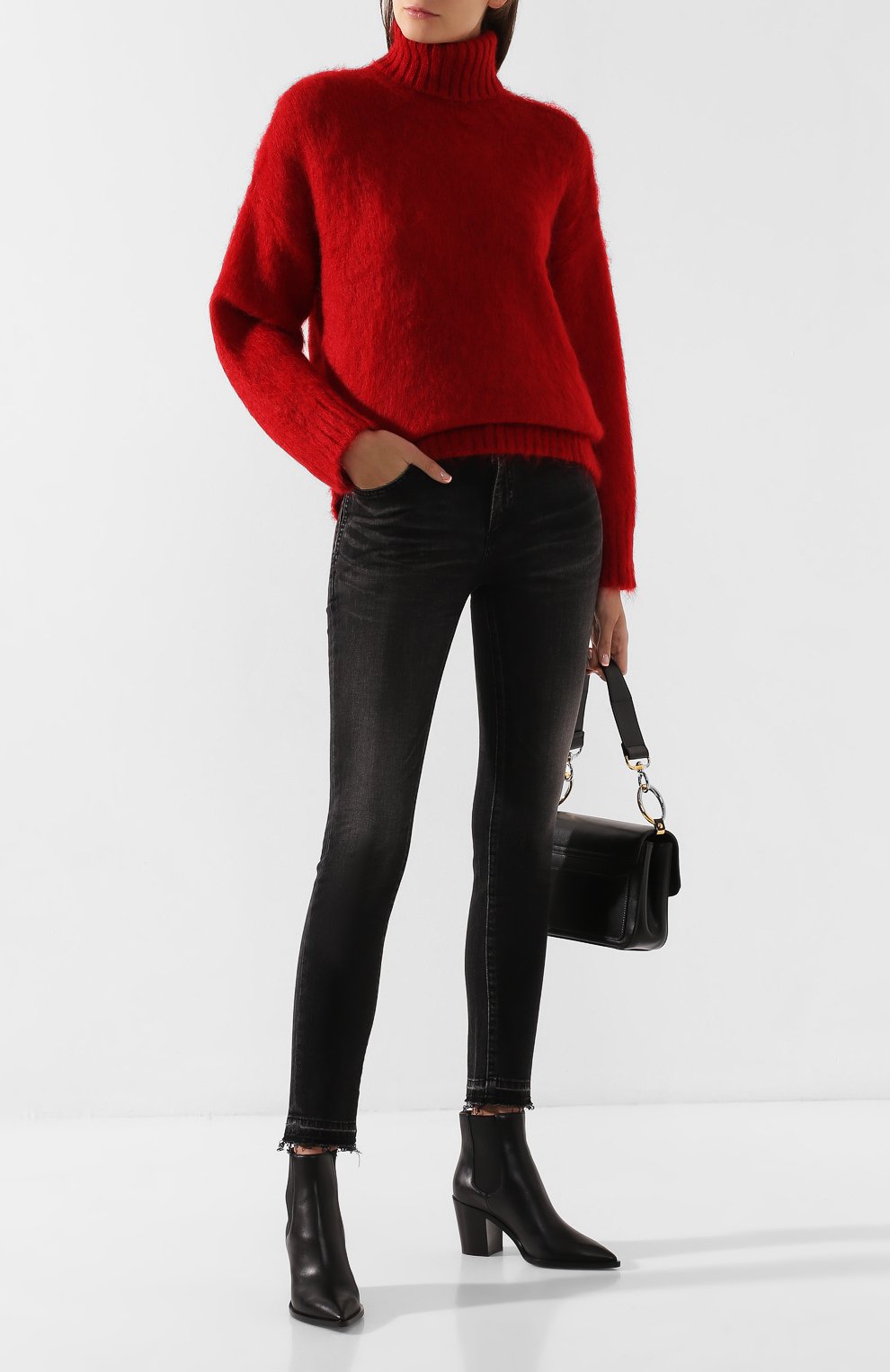 Свитер N21 красного цвета по цене 57250 руб., арт. 19I N2M0/A047/7086, фото 2 Свитер N21, арт. 19I N2M0/A047/7086, фото 2