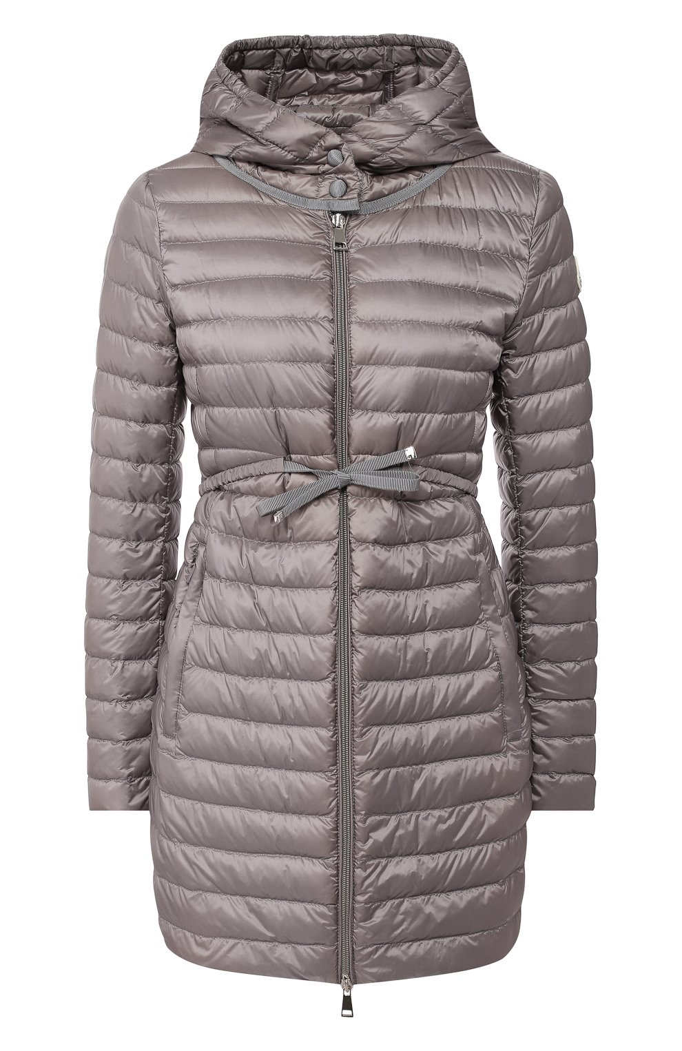 Пуховик с капюшоном MONCLER серого цвета по цене 107500 руб., арт. E1-093-49312-99-53048, фото 1 Пуховик с капюшоном MONCLER, арт. E1-093-49312-99-53048, фото 1