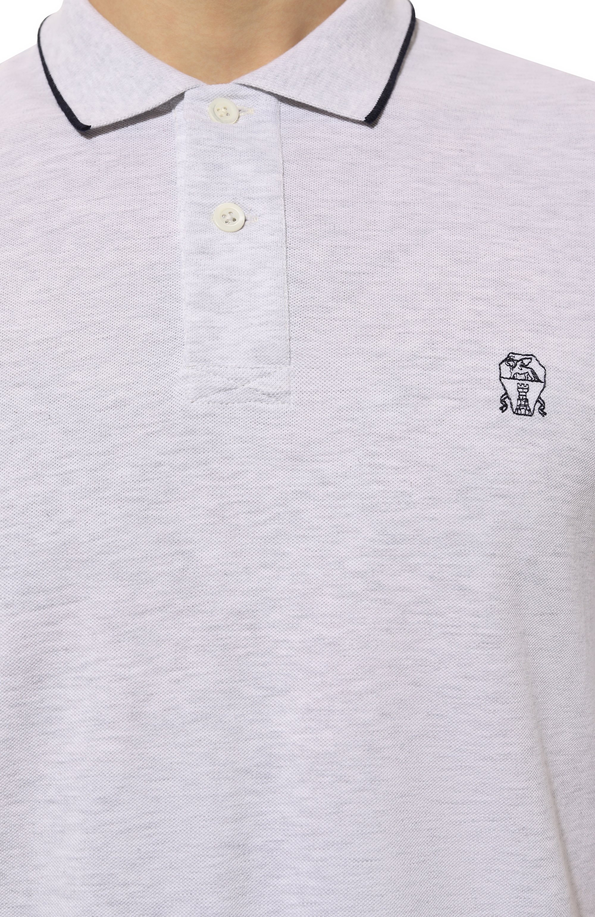 Хлопковое поло BRUNELLO CUCINELLI, арт. ME8549779G, фото 5