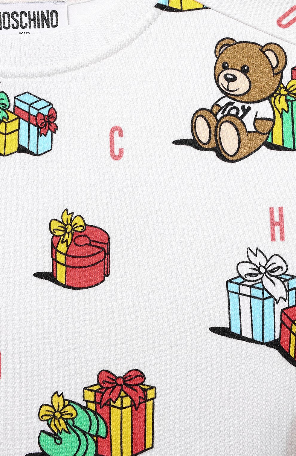 Хлопковый свитшот MOSCHINO белого цвета по цене 9855 руб., арт. HUF08F/LCB53/4-8, фото 3 Хлопковый свитшот MOSCHINO, арт. HUF08F/LCB53/4-8, фото 3