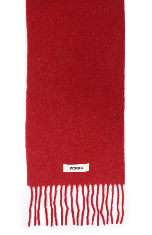 Шерстяной шарф Jacquemus 24HACU00572B0T/4032 Красный  24HACU00572B0T/4032 Фото 3