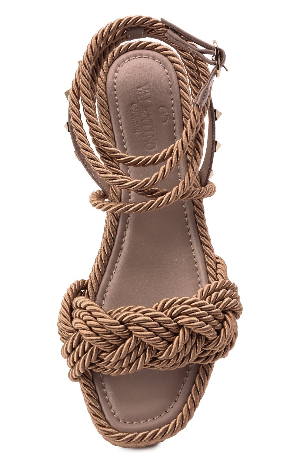 Текстильные босоножки rockstud torchon VALENTINO, арт. XW2S0DN0/BAE, фото 6