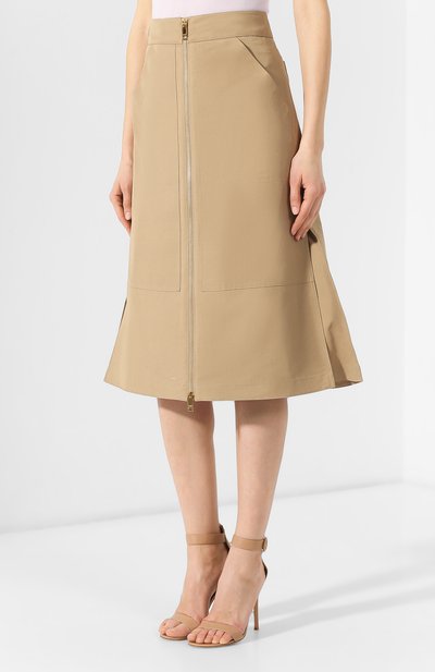 Юбка из смеси хлопка и шелка BURBERRY, арт. 8006120, фото 3