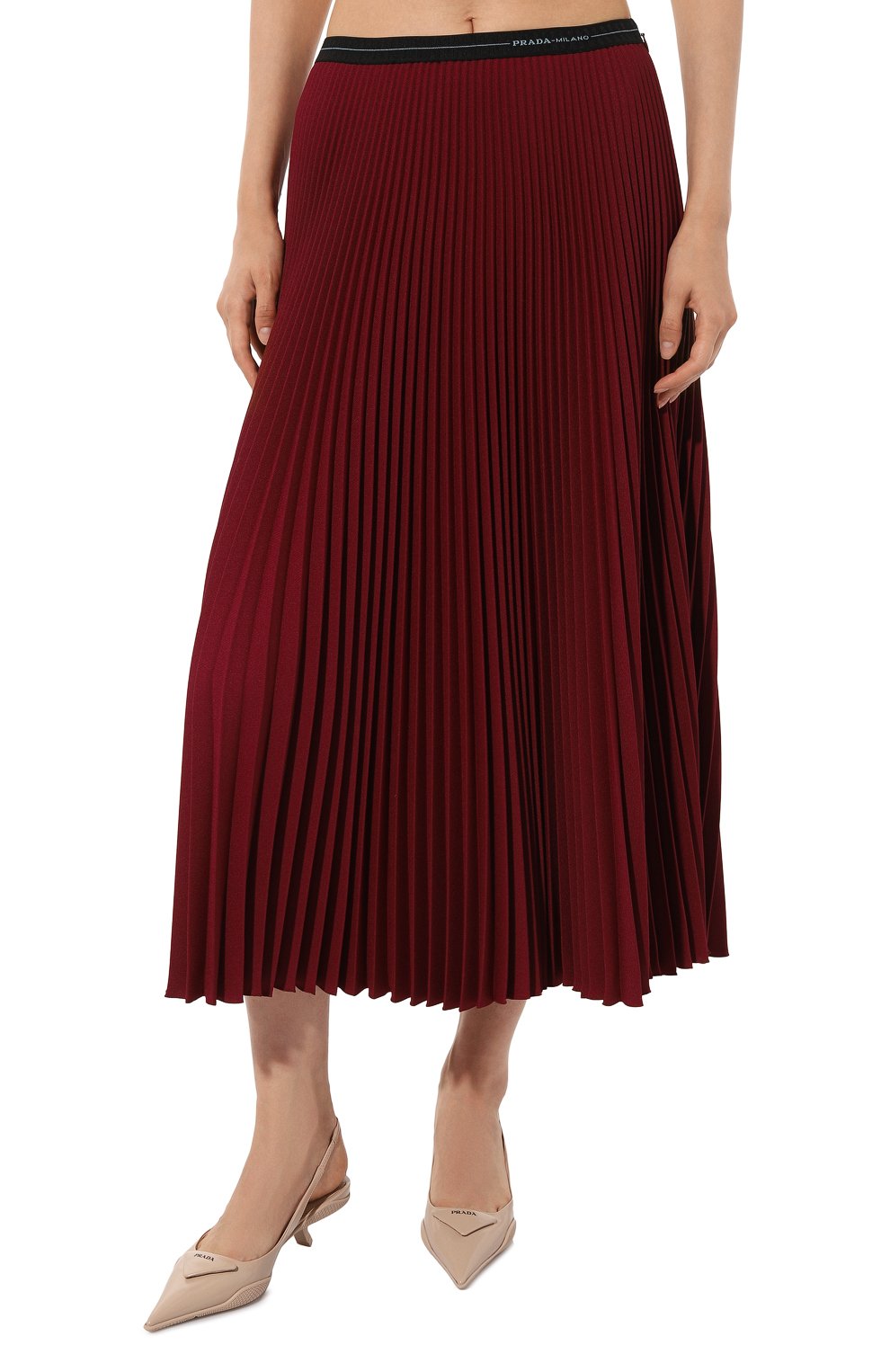 Плиссированная юбка PRADA, арт. P199N-1OES-F0399-182, фото 3