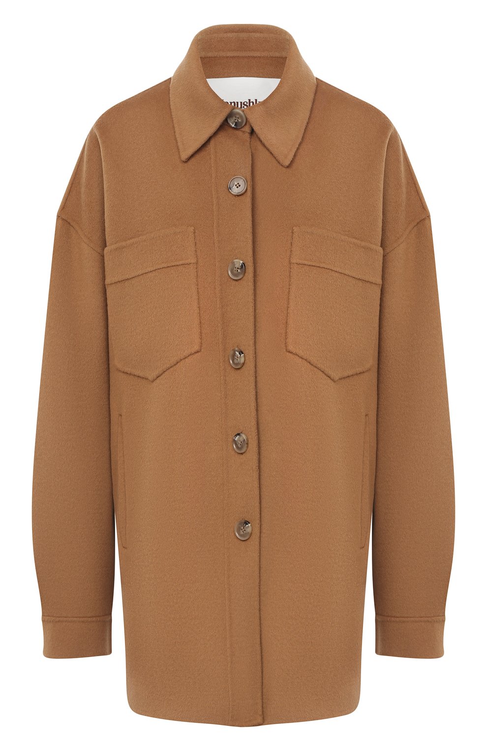 Куртка из шерсти и шелка NANUSHKA, арт. MARTIN_LIGHT BR0WN_D0UBLE SILK W00L BLEND, фото 1