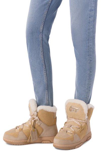 Комбинированные ботинки OFF-WHITE, арт. 0WIY001F25LEA0011011, фото 2