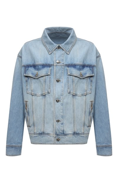 Джинсовая куртка BALMAIN голубого цвета по цене 156000 руб., арт. XH1TC145/DB53, фото 1 Джинсовая куртка BALMAIN, арт. XH1TC145/DB53, фото 1