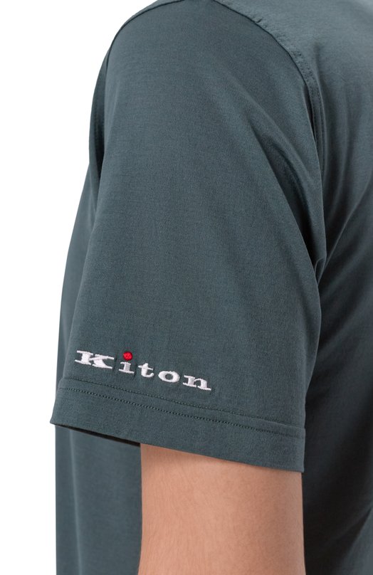 Хлопковая футболка Kiton UMK0721K325 Зелёный  UMK0721K325 Фото 5