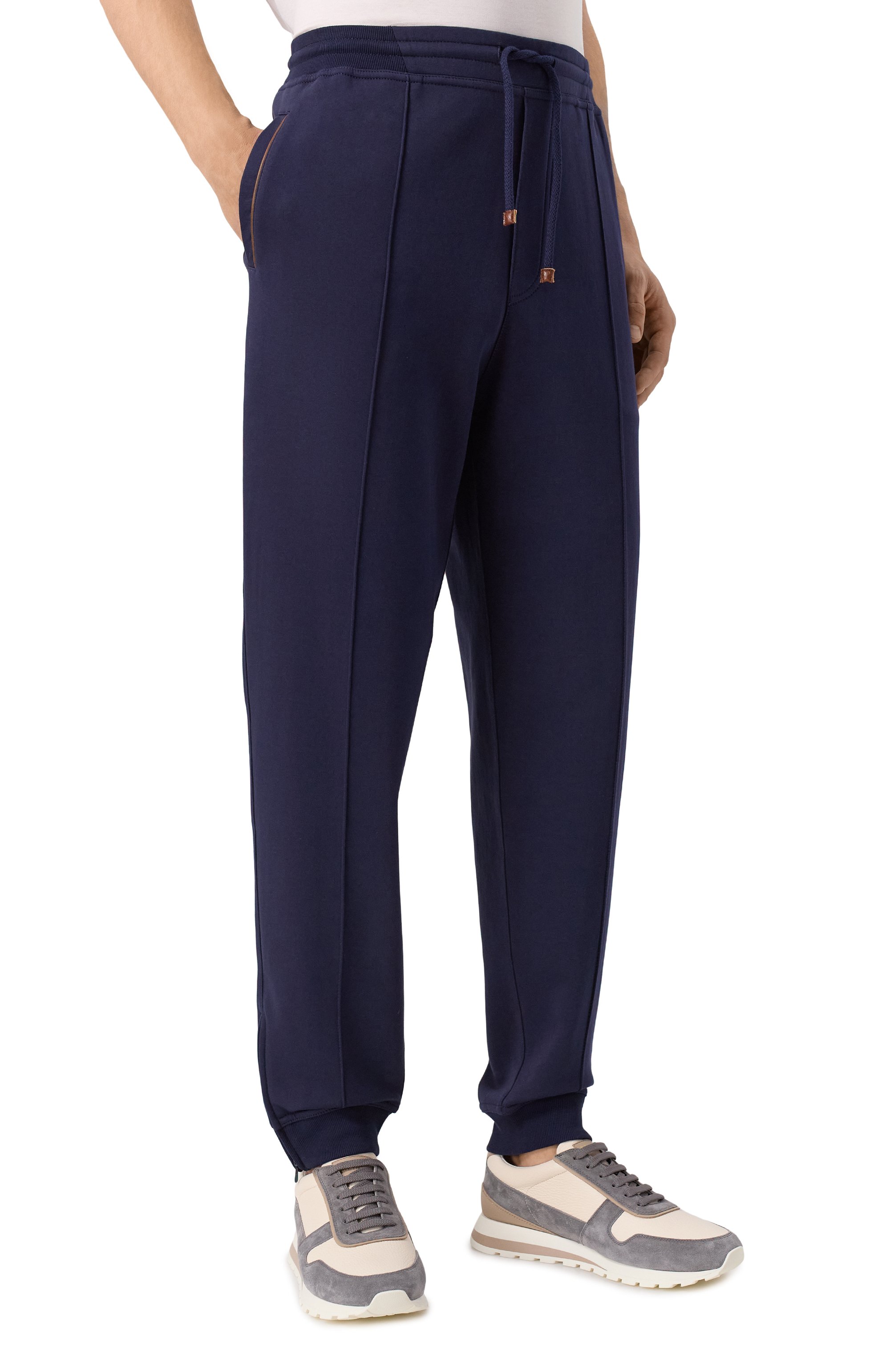 Хлопковые джоггеры BRUNELLO CUCINELLI, арт. MW8633315G, фото 3