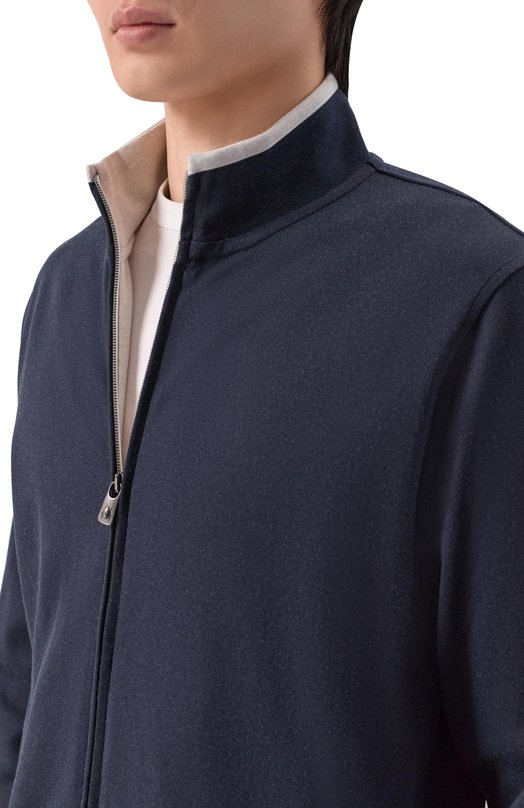 Толстовка из хлопка и шелка Capobianco 20M452.DS00._002 Синий  20M452.DS00._002 Фото 5