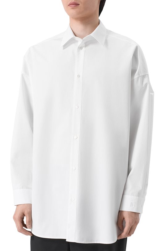 Хлопковая рубашка Balmain GH1HS500/CG39 Белый  GH1HS500/CG39 Фото 3