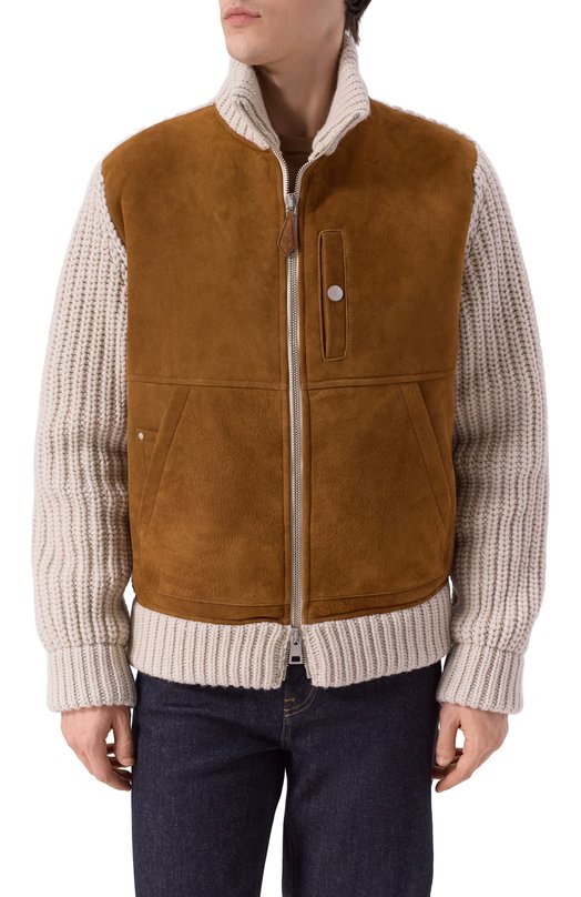 Комбинированный кардиган Jacob Cohen 25I P/JUR_SJ004 000 X0018 FL Коричневый  25I P/JUR_SJ004 000 X0018 FL Фото 3