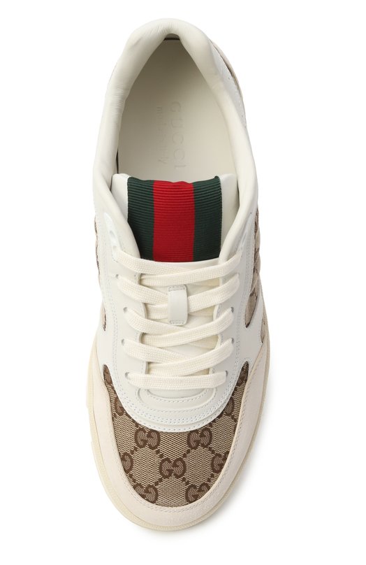 Комбинированные кеды Re-Web Gucci 787476/AADHW Бежевый  787476/AADHW Фото 6