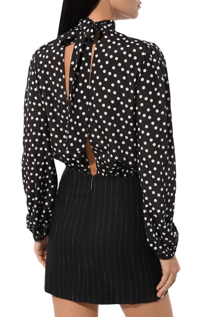 Платье MSGM черно-белого цвета по цене 43200 руб., арт. 3541MDA33/237651, фото 4 Платье MSGM, арт. 3541MDA33/237651, фото 4