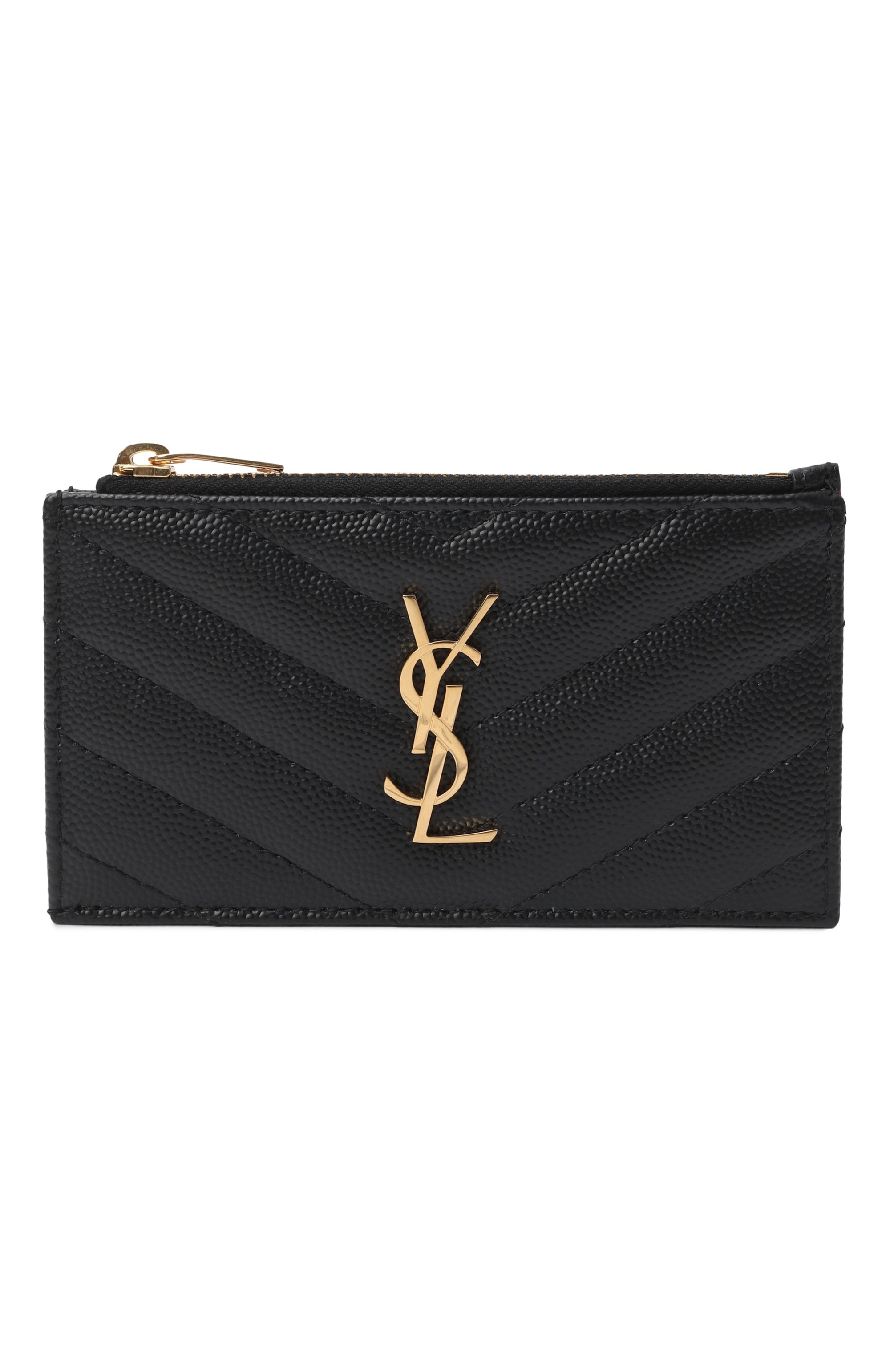 Кожаный футляр для кредитных карт monogram SAINT LAURENT, арт. 607915/B0W01, фото 1