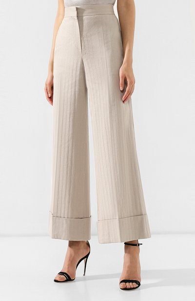 Брюки из смеси льна и хлопка BRUNELLO CUCINELLI, арт. MF578P6962, фото 3