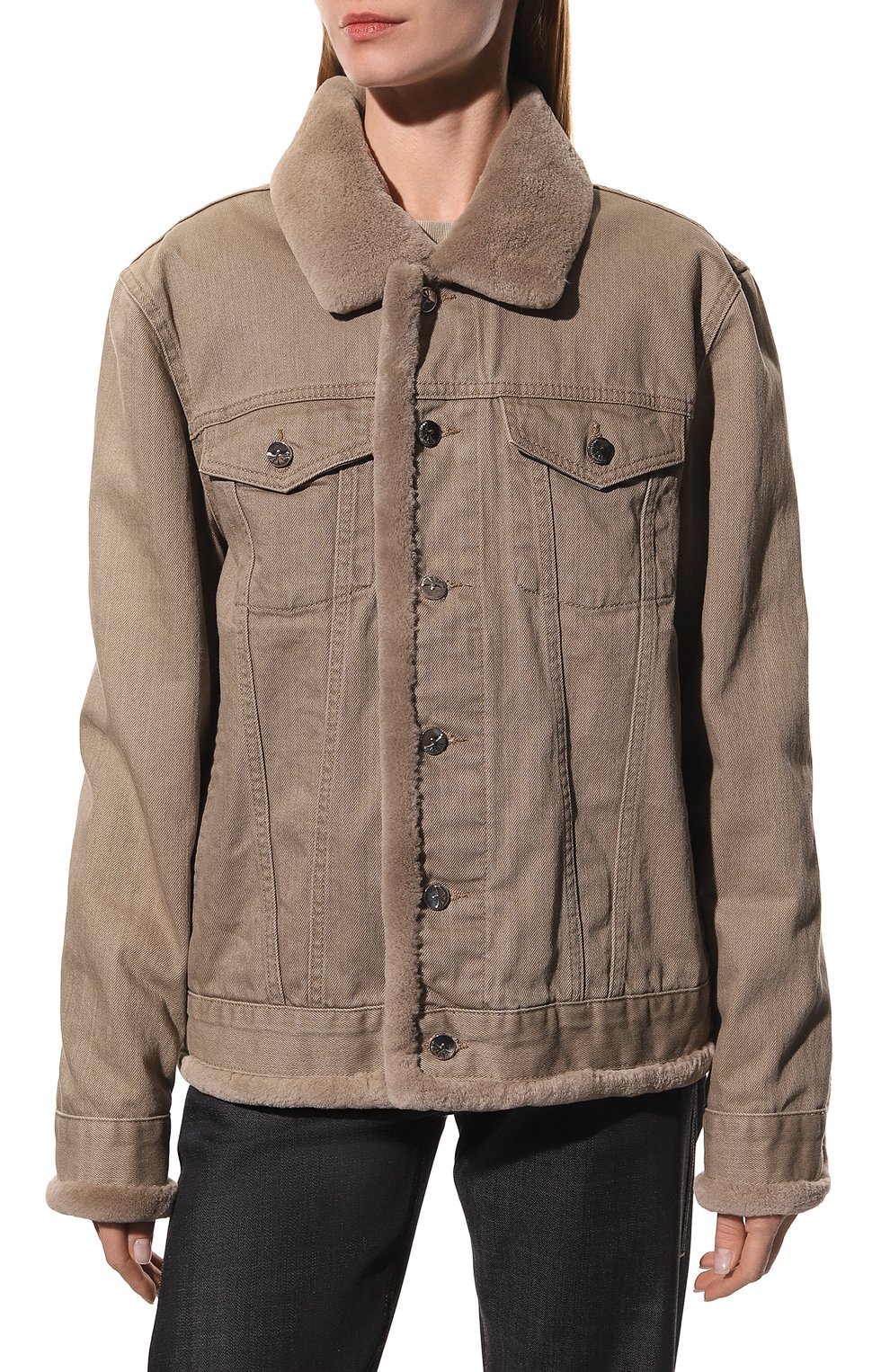 Джинсовая куртка с подкладкой из меха норки YANA DRESS, арт. 2-38-084-760МН, фото 3