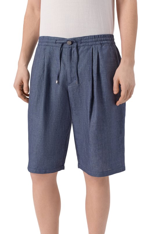 Льняные шорты Zilli CS202AM0801VZL000 Синий  CS202AM0801VZL000 Фото 3
