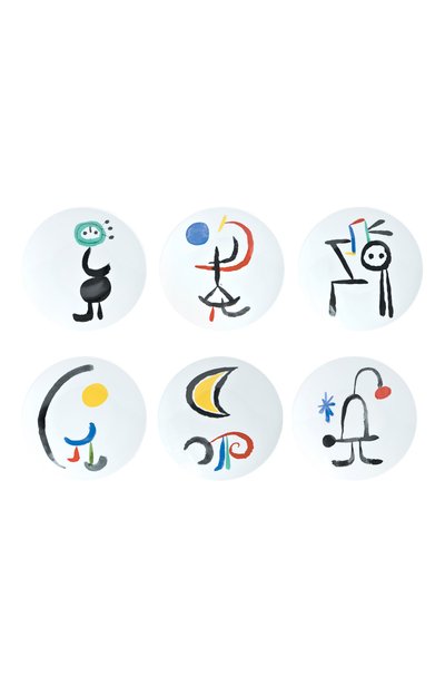 Набор из 6-ти салатных тарелок joan miro BERNARDAUD, арт. 1844/2993