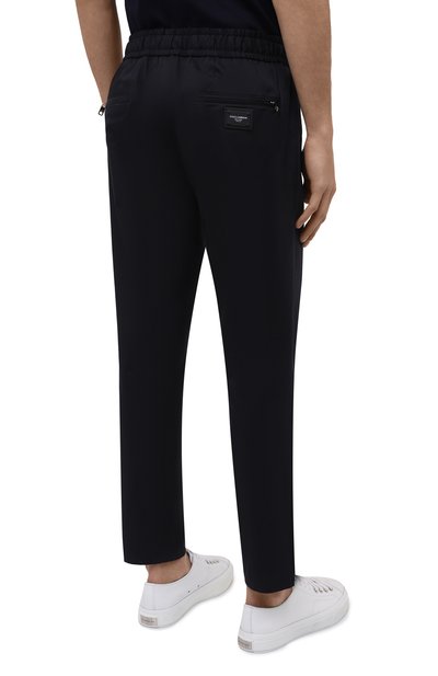 Хлопковые брюки DOLCE & GABBANA темно-синего цвета по цене 98950 руб., арт. GYACET/FUFJR, фото 4 Хлопковые брюки DOLCE & GABBANA, арт. GYACET/FUFJR, фото 4