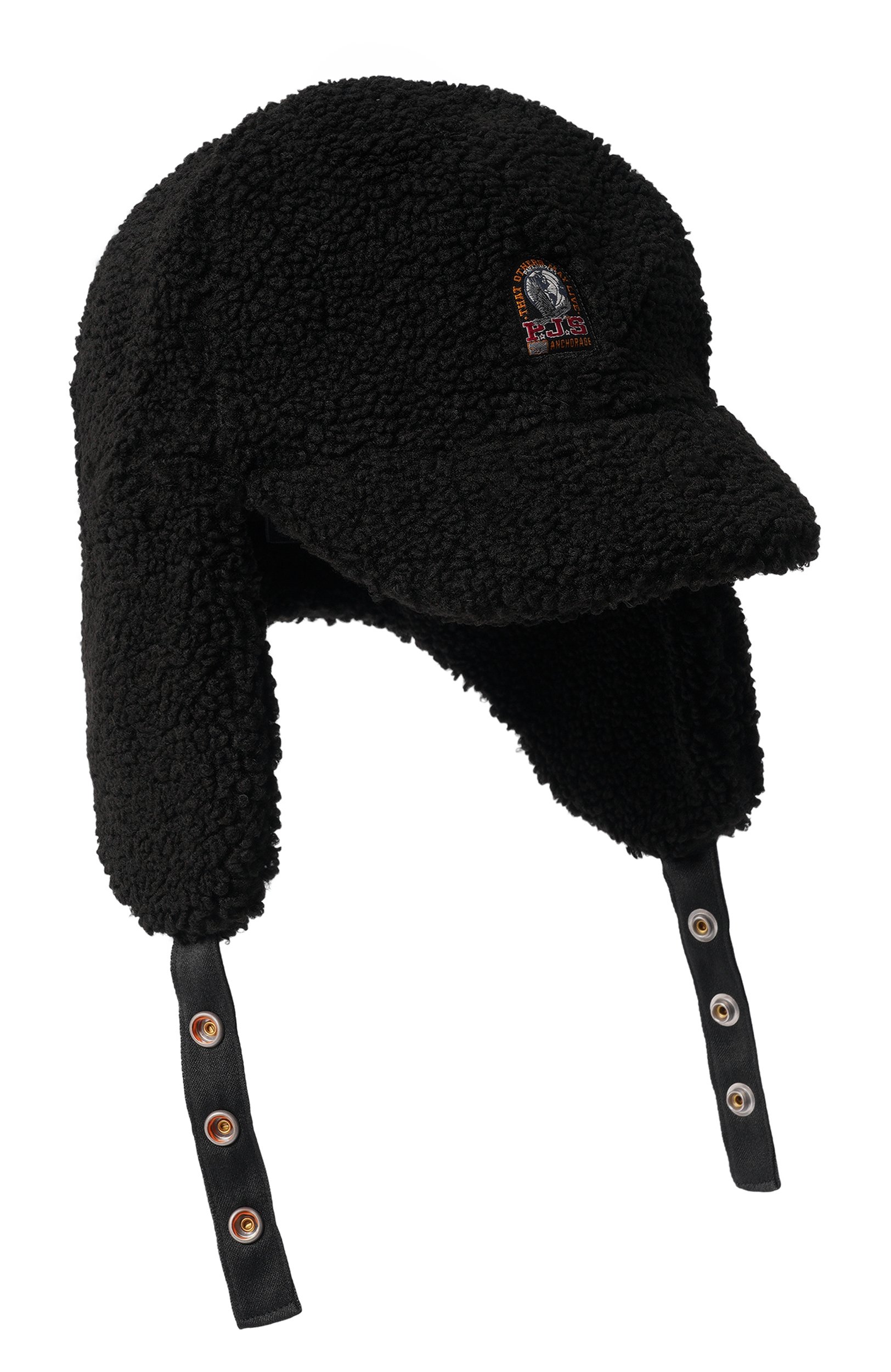 Шапка-ушанка PARAJUMPERS черного цвета по цене 13700 руб., арт. 26WMPAHAHA41, фото 1 Шапка-ушанка PARAJUMPERS, арт. 26WMPAHAHA41, фото 1
