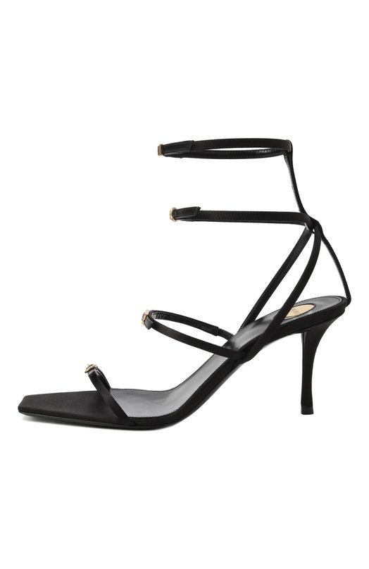 Текстильные босоножки Lydia 75 Saint Laurent 827244/9QNA0 Чёрный  827244/9QNA0 Фото 4