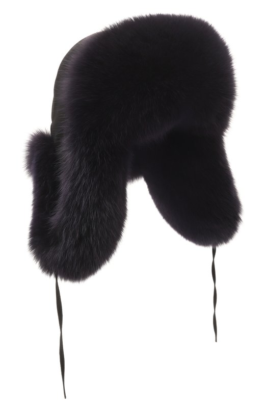 Шапка-ушанка с отделкой из меха песца FurLand 0001103310098600136 Фиолетовый 0001103310098600136