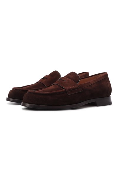 Женские замшевые пенни-лоферы SANTONI, арт. WUQG59462BJ2NAEA