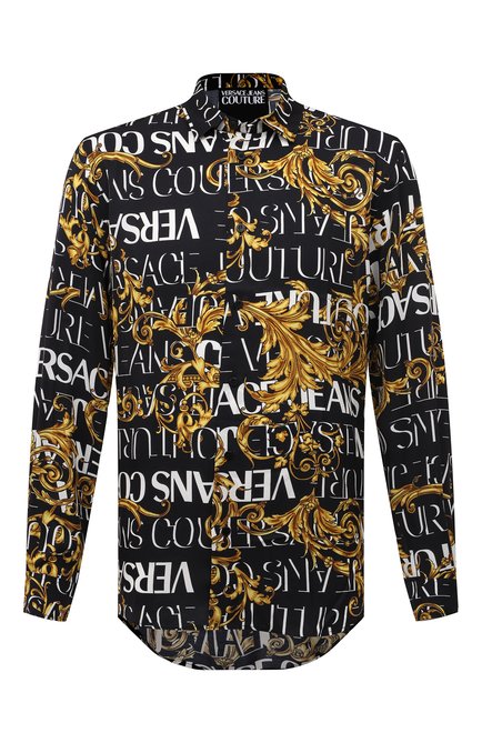 Мужская рубашка из вискозы VERSACE JEANS COUTURE, арт. 73GAL2R0-73UP200 R PRINT L0G0 BAR0QUE/NS153