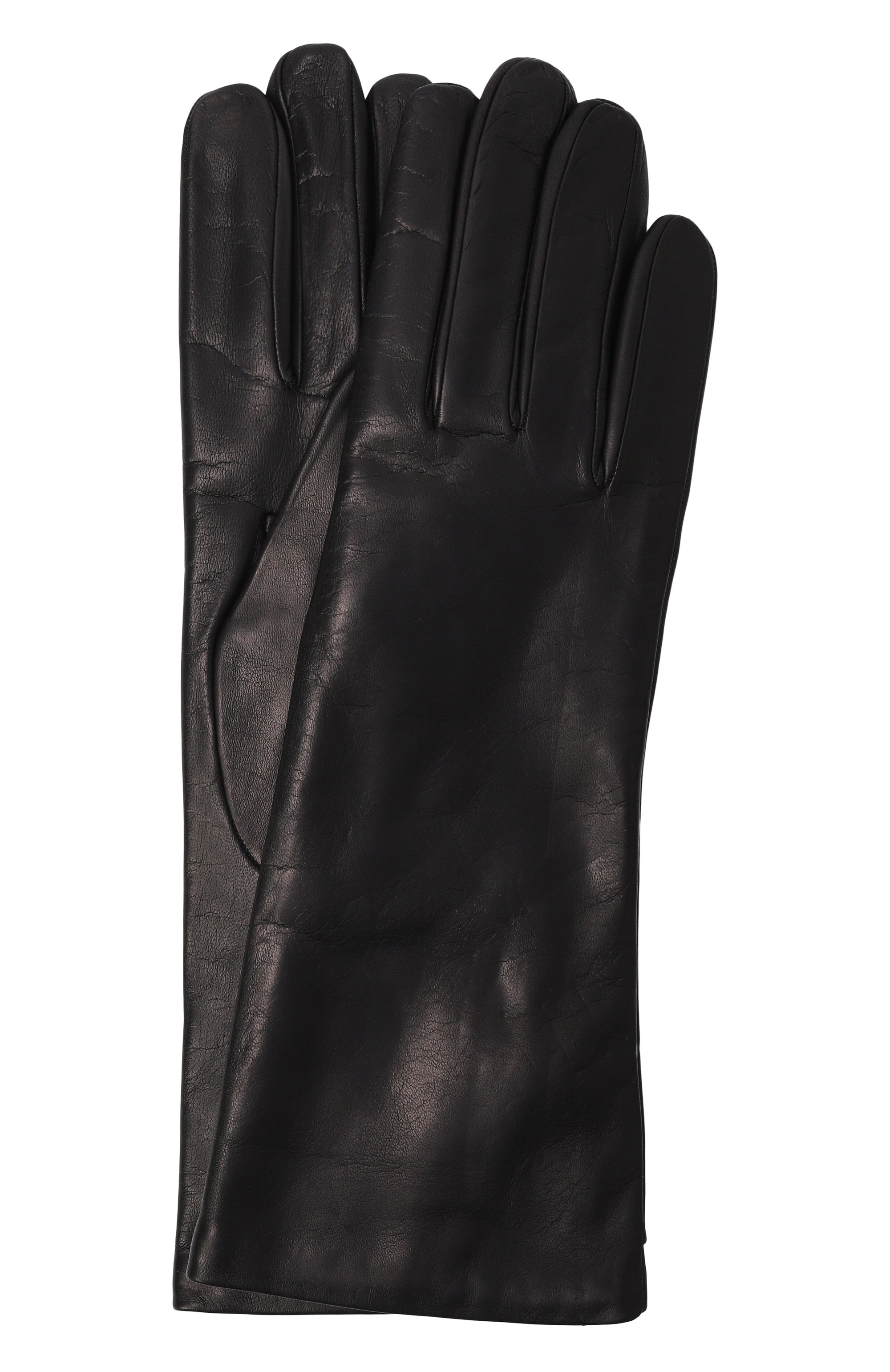 Кожаные перчатки MVST черного цвета по цене 38650 руб., арт. SG12/304 4BT-RU 4010/NAPPA CASH LINED, фото 1 Кожаные перчатки MVST, арт. SG12/304 4BT-RU 4010/NAPPA CASH LINED, фото 1