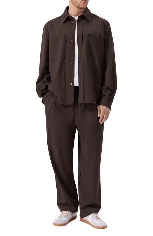 Шерстяные брюки Laneus F5LAMAKT124 Коричневый  F5LAMAKT124 Фото 2