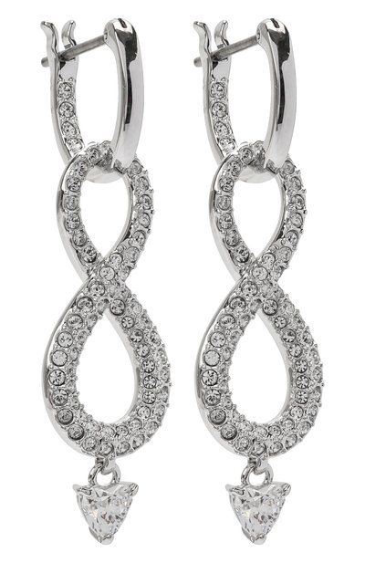 Серьги infinity SWAROVSKI серебряного цвета по цене 7740 руб., арт. 5520578, фото 3 Серьги infinity SWAROVSKI, арт. 5520578, фото 3