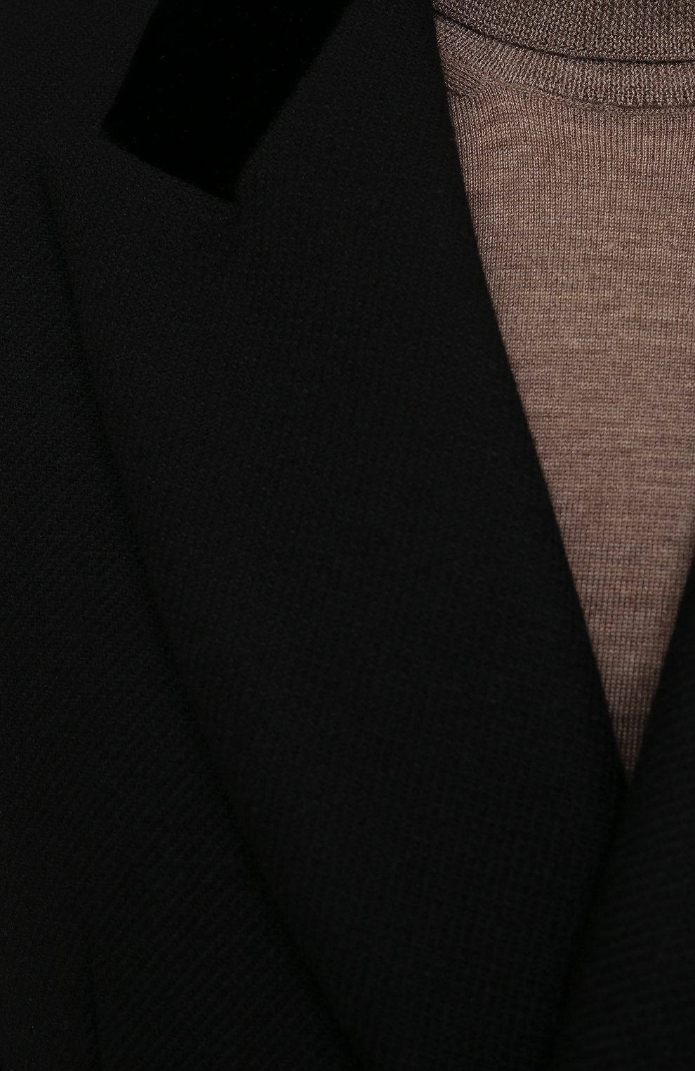 Шерстяное пальто SAINT LAURENT черного цвета по цене 314000 руб., арт. 661315/Y5B58, фото 5 Шерстяное пальто SAINT LAURENT, арт. 661315/Y5B58, фото 5