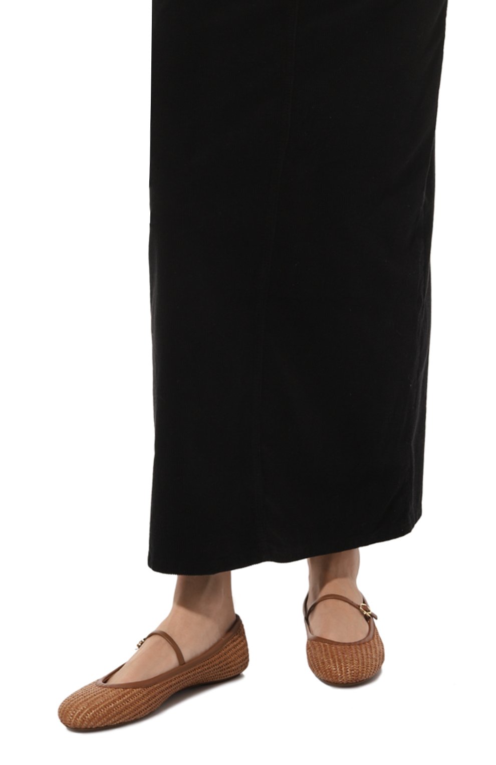 Балетки carla из рафии GIANVITO ROSSI коричневого цвета по цене 82450 руб., арт. G22223.05G0M.MBNCUCU, фото 3 Балетки carla из рафии GIANVITO ROSSI, арт. G22223.05G0M.MBNCUCU, фото 3