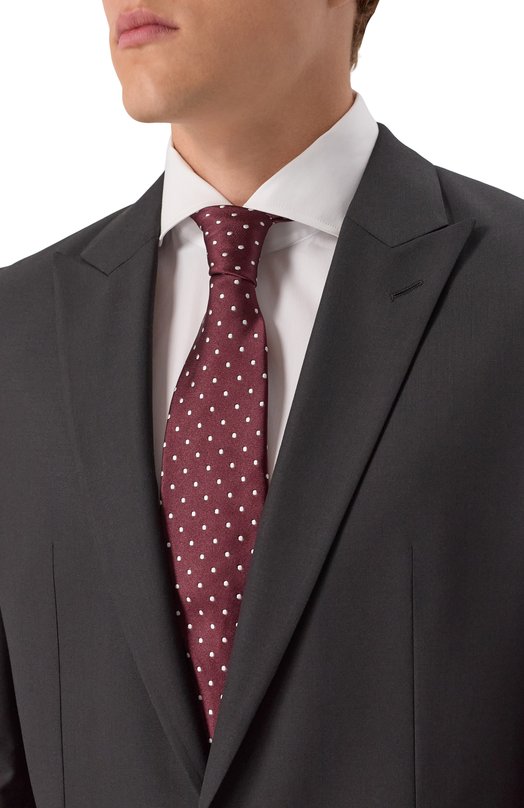 Шелковый галстук Kiton UCRVKLC06L7508 Бордовый  UCRVKLC06L7508 Фото 2
