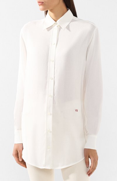 Рубашка из смеси вискозы и шелка VICTORIA BECKHAM, арт. SH LNG 1730 PSS19 FLUID MESH, фото 3