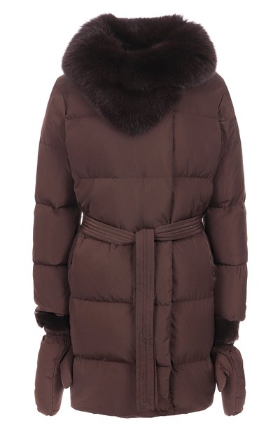 Женский пуховик с отделкой из песца YVES SALOMON, арт. M05690/D0TM