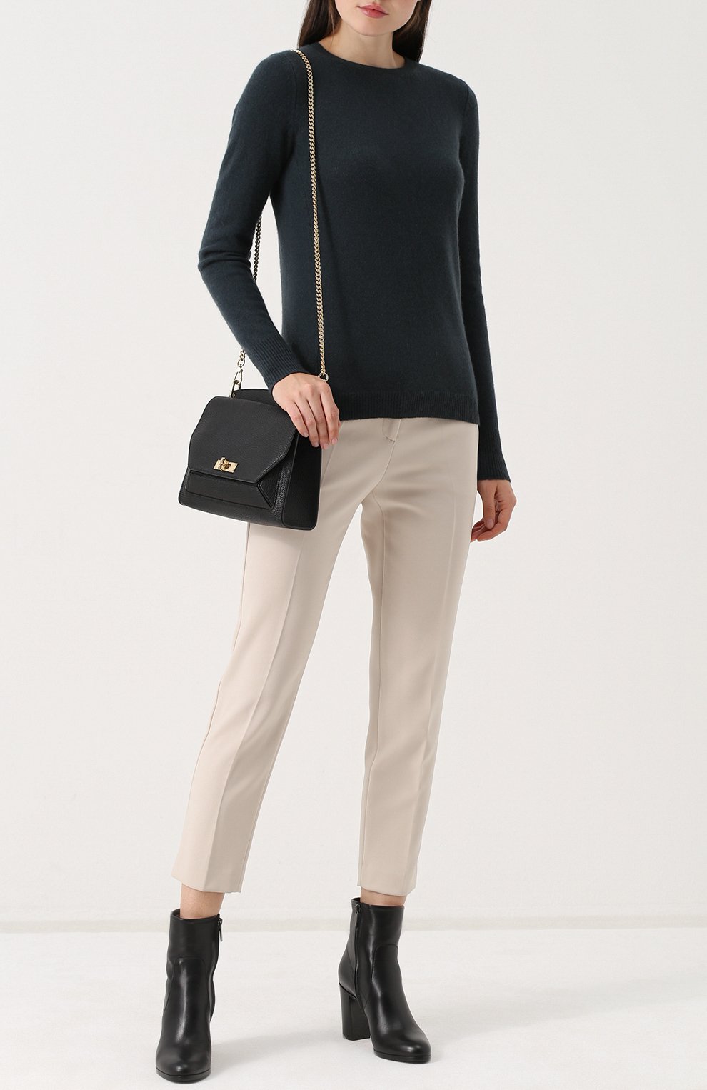 Приталенный кашемировый пуловер с круглым вырезом LE KASHA, арт. 0MAN000, фото 2