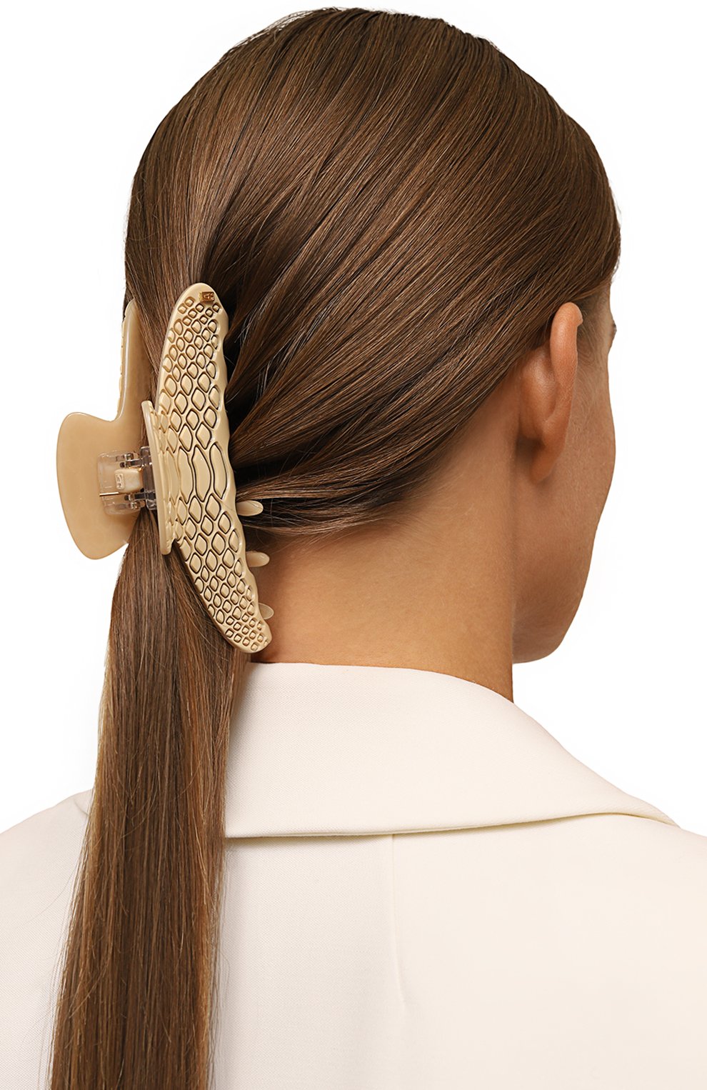 Заколка для волос ALEXANDRE DE PARIS бежевого цвета по цене 21340 руб., арт. ACCL-18333-02 S, фото 2 Заколка для волос ALEXANDRE DE PARIS, арт. ACCL-18333-02 S, фото 2