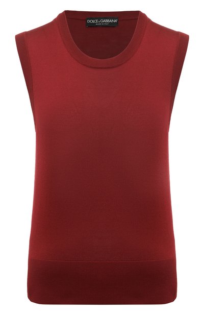 Женский шелковый топ DOLCE & GABBANA, арт. FXT04T/JBSHX