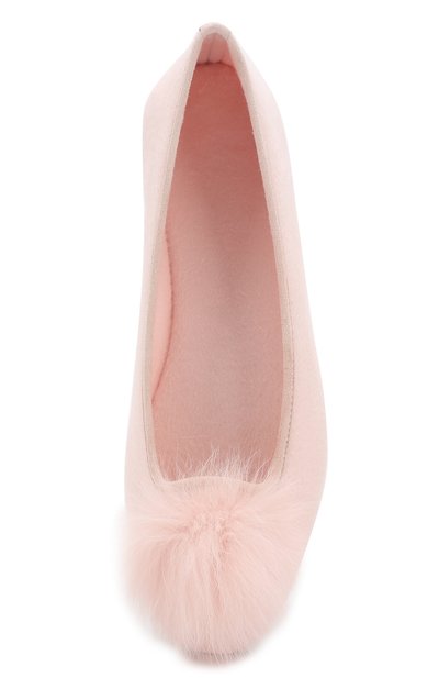 Кашемировые слиперы poline с отделкой из меха лисы LORO PIANA, арт. FAI3747, фото 5