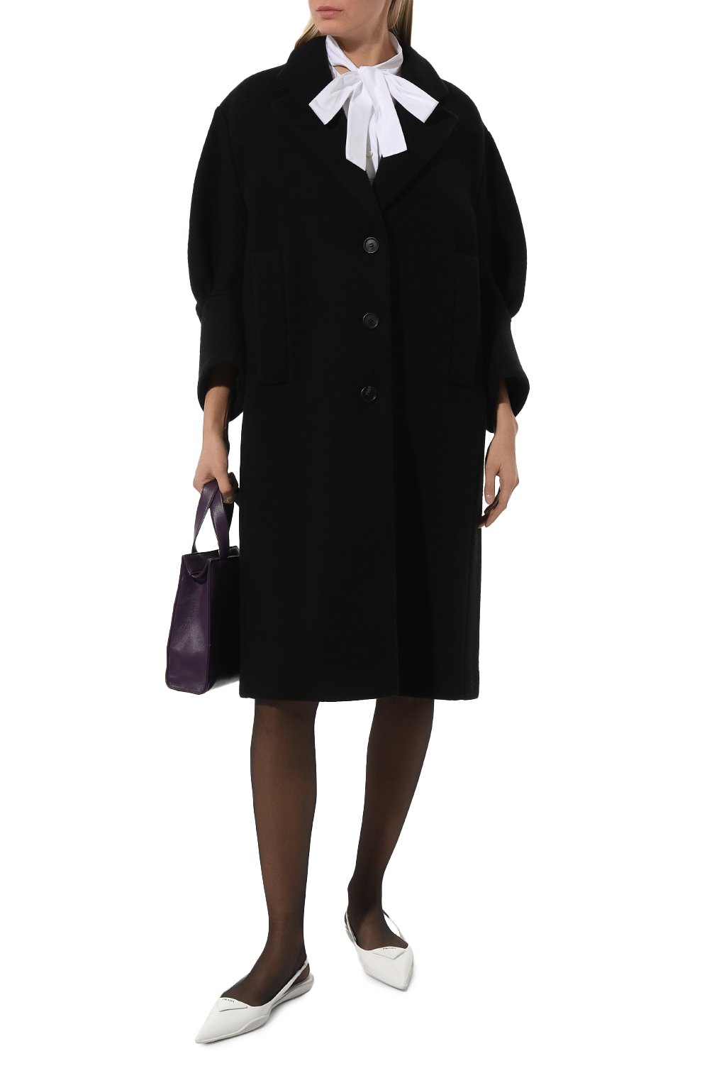 Пальто из шерсти и кашемира PRADA, арт. P682O-1ZY1-F0002-212, фото 2